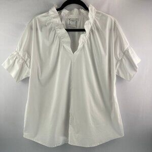 Finley Crosby Silky Poplin Blouse Size M